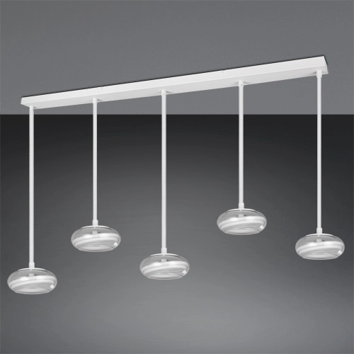 Lampe pendante à 5 lumières Tarsia Blanc Trio 4017807683400