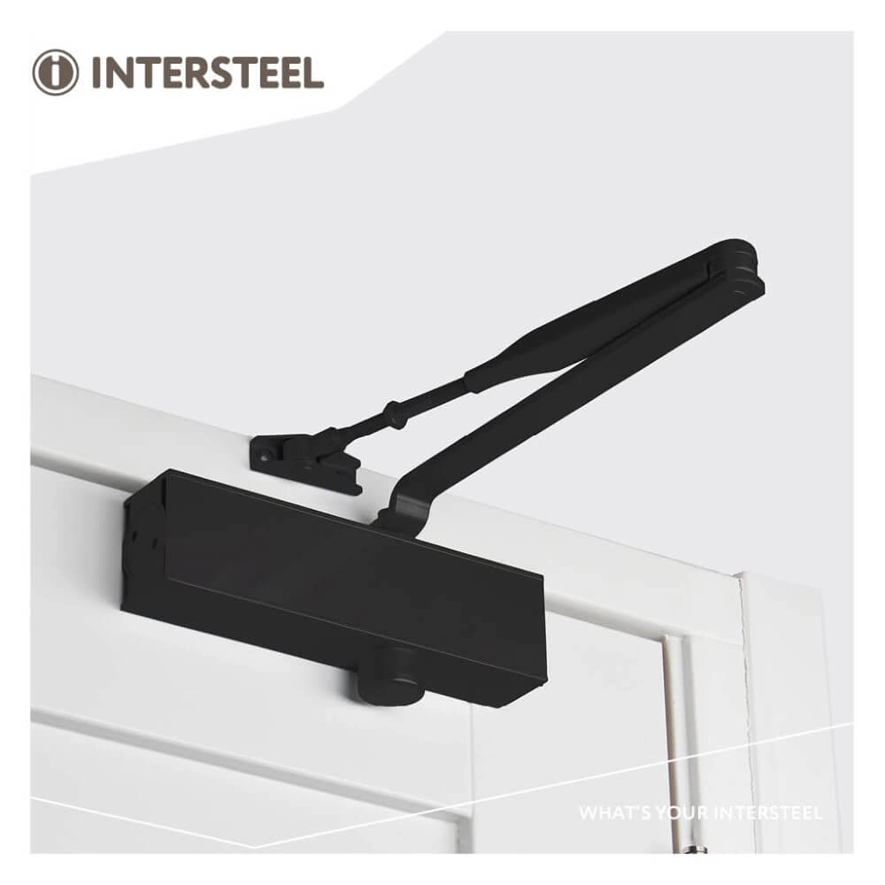 Ferme-porte Closura avec bras ciseaux DR 120 noir Intersteel 8714186458471