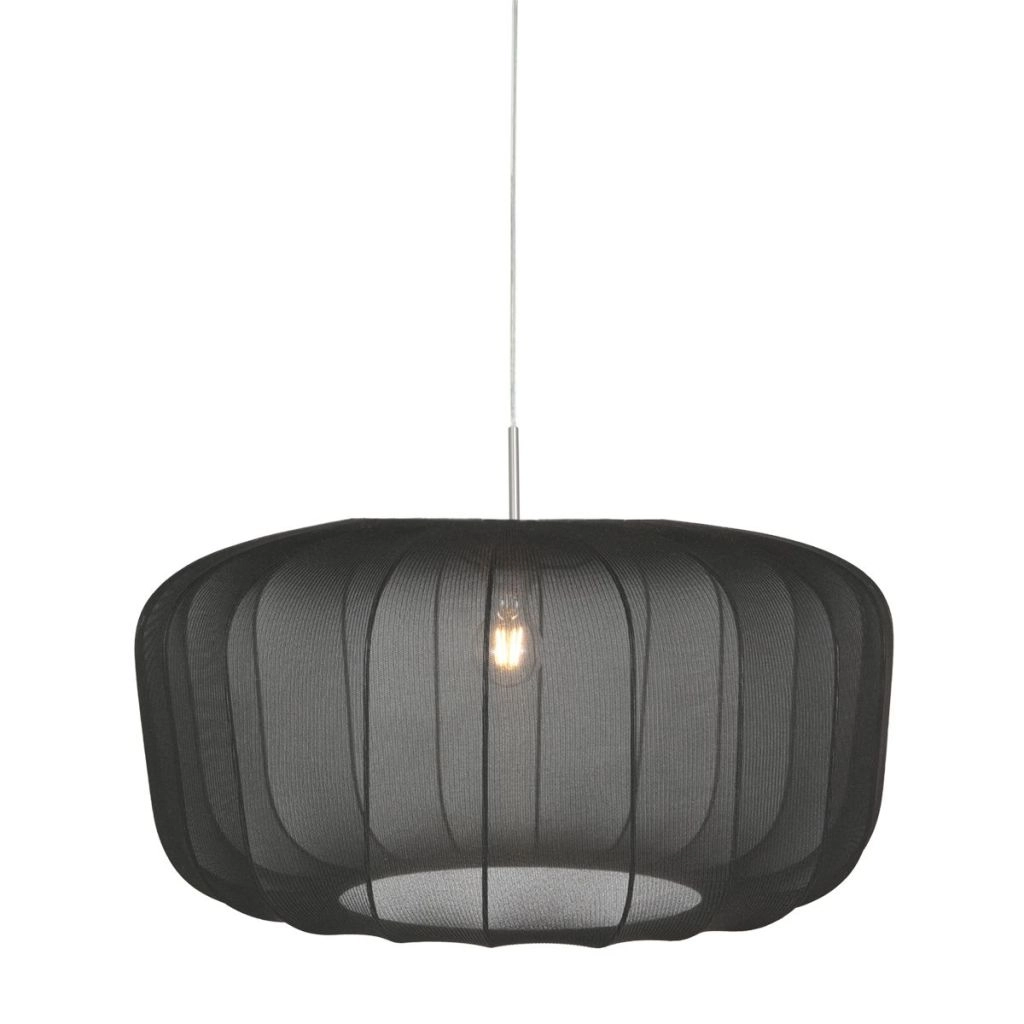 Lampe pendante noire Vela Lino Ø60cm