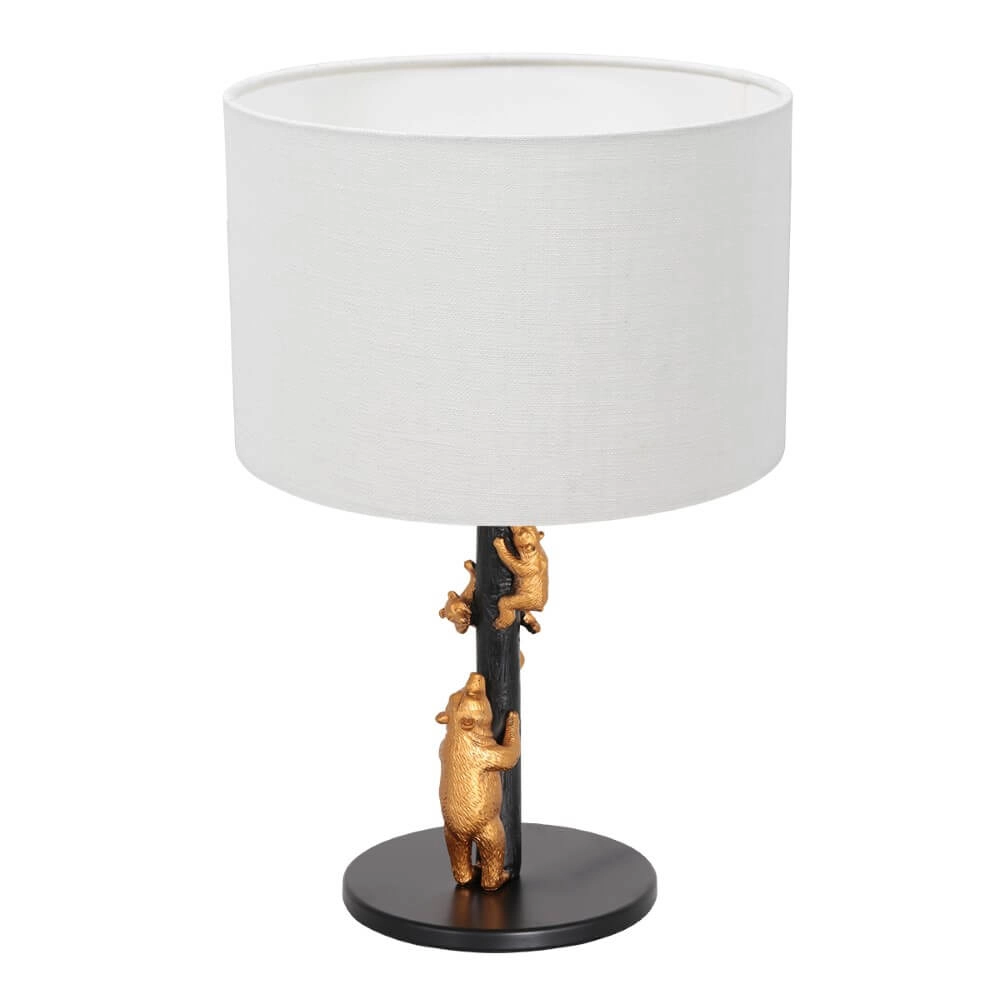 Lampe de table design Animaux avec abat-jour en lin sable Lampe de table design Animaux avec abat-jour en lin sable