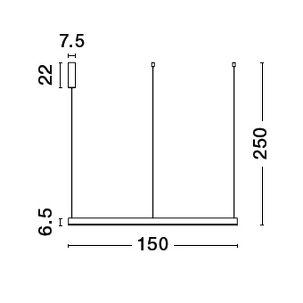Suspension Motif noir Ø 150cm 3000K Lyora 5212017439291