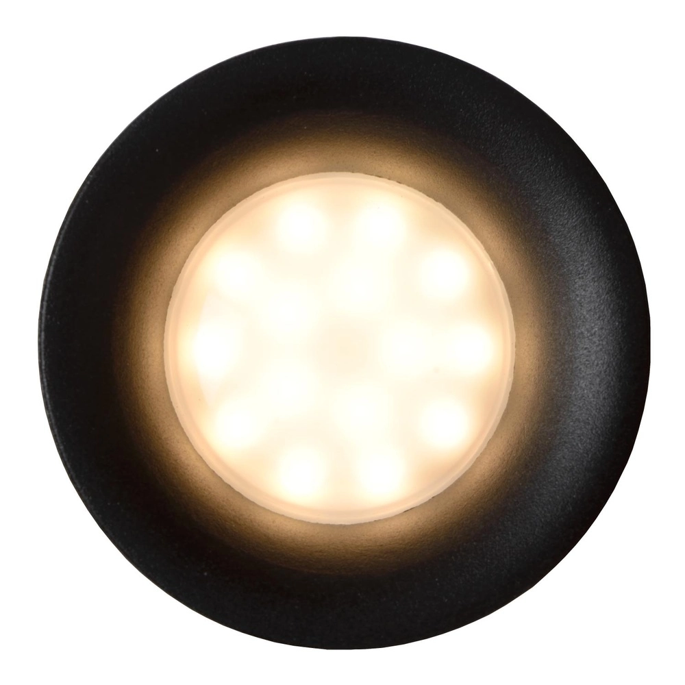 Projecteur encastré Ziva IP44 noir Ø 8,4cm Lucide 5411212092175