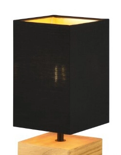 Lampe de table noire Woody Trio 4017807523553