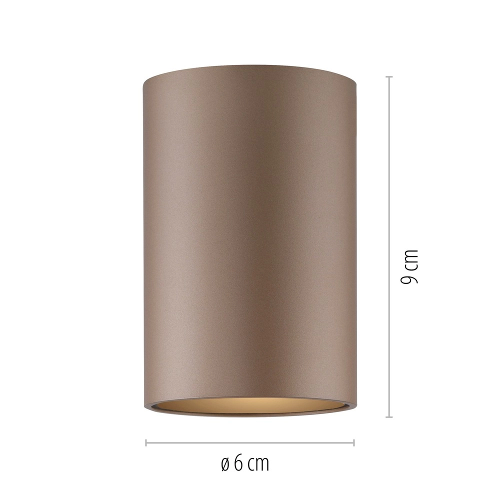 Emplacement monté en surface au plafond Pure Point Ø 6 cm - bronce Paul Neuhaus 4012248395691