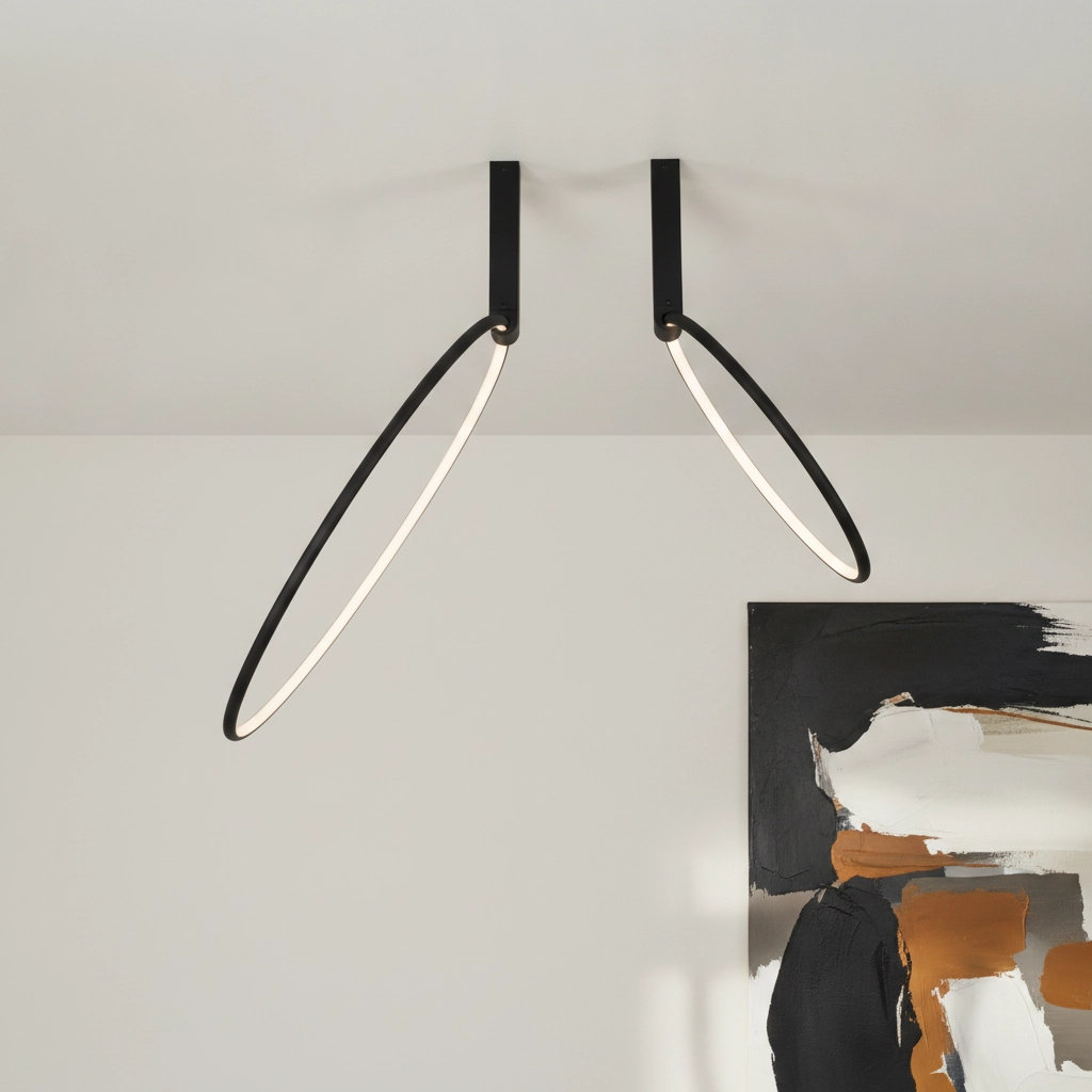Plafonnier design Garve noir Ø 40cm et Ø 60cm