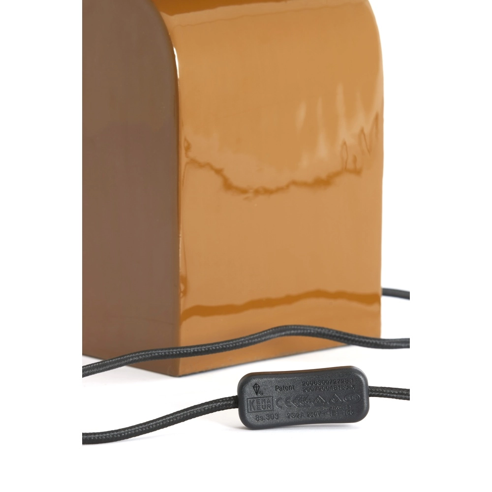 Lampe de bureau marron Cardona avec or - 1x E27 Light & Living 8717807816278