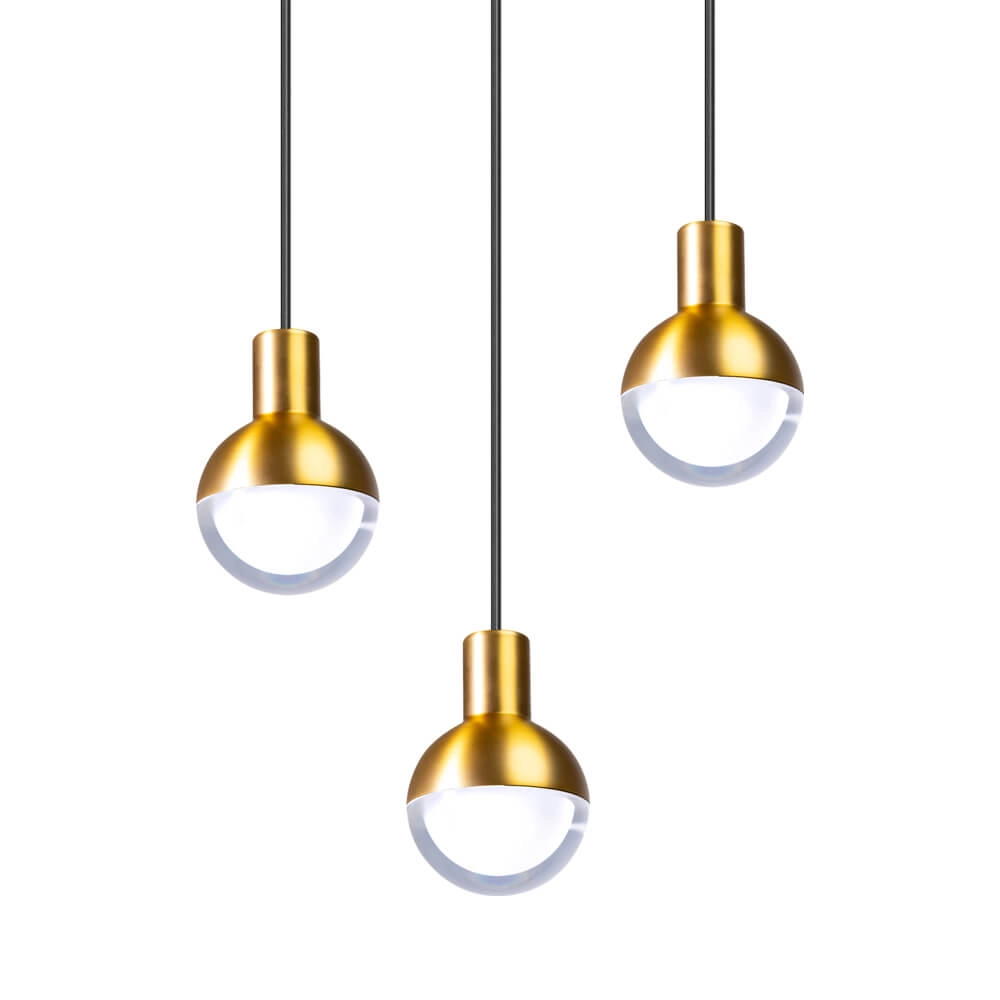 Lampe suspendue noire Drop avec de l'or ETH 8720195306504