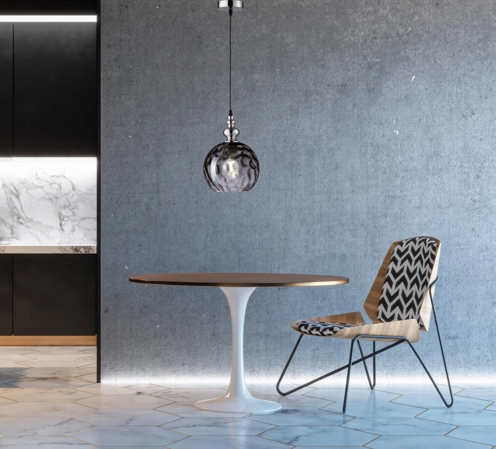 Lampe à suspension en verre Uller avec verre fumé Fischer & Honsel 4001133695664