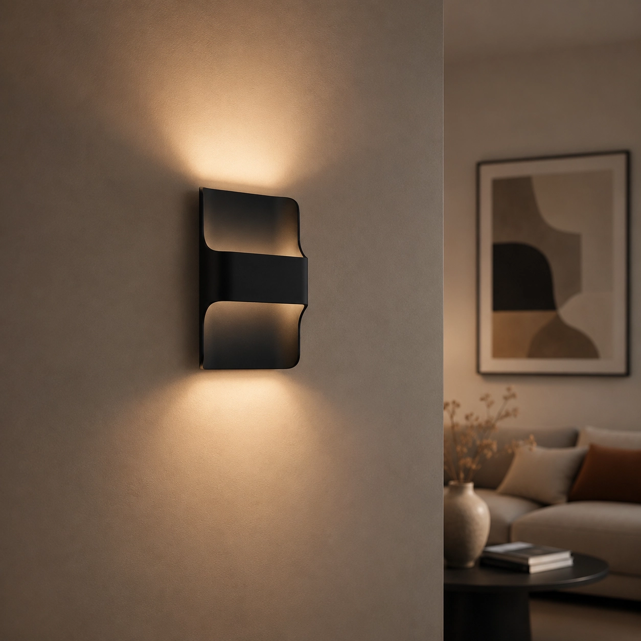 Lampe d'extérieur LED Dallas Haut-Bas noir