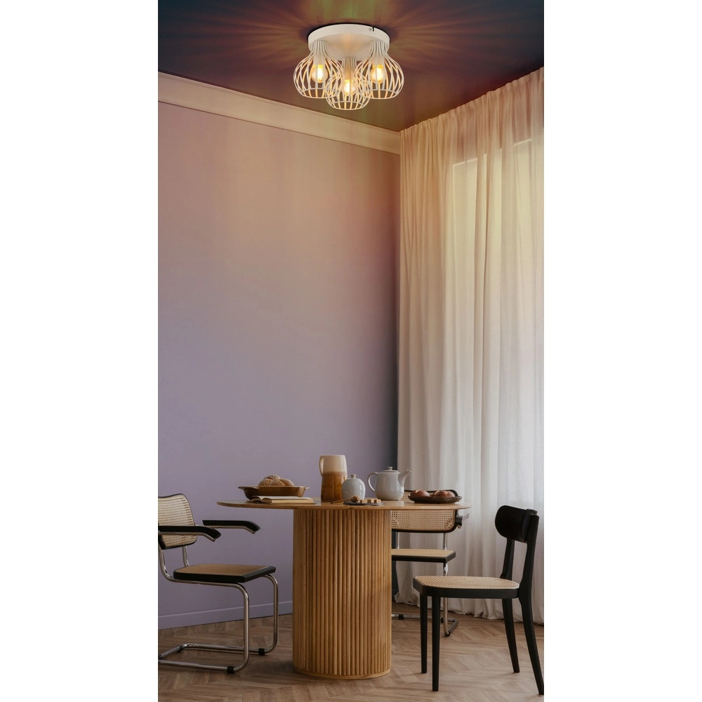 Lampe de plafond à 3 lampes Mateo brun sable Globo 9007371575244