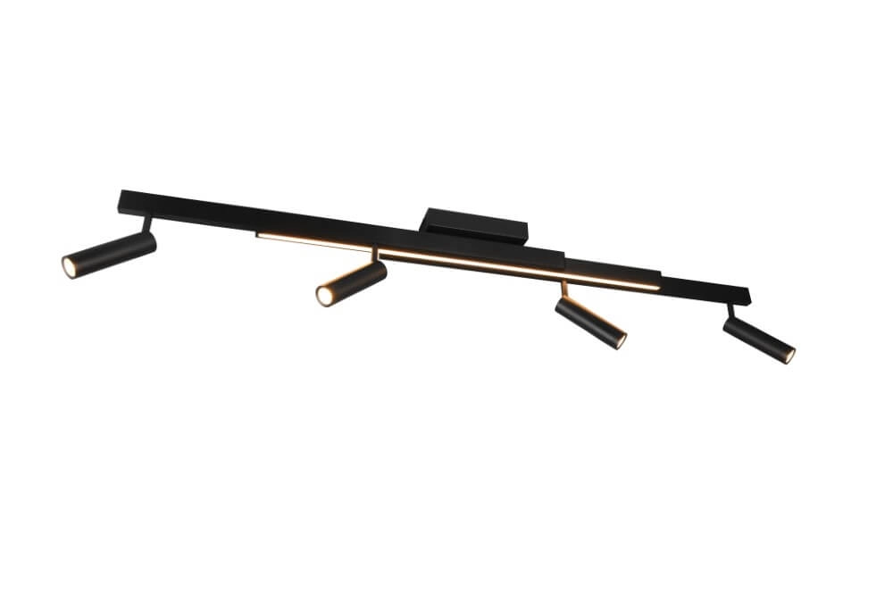 Spot LED 4 lumières Zeno noir Trio 4017807622904
