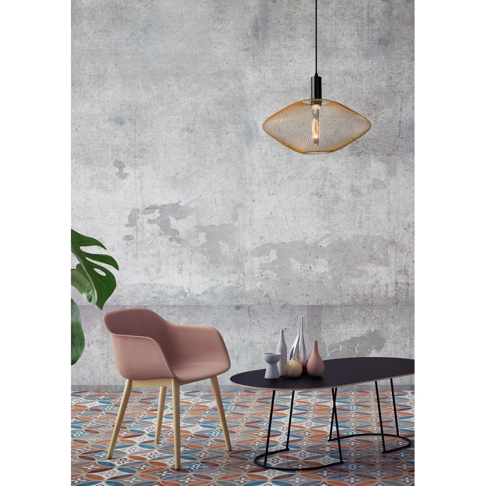 Lampe pendante en maille Mesh Ø 45 cm d’or