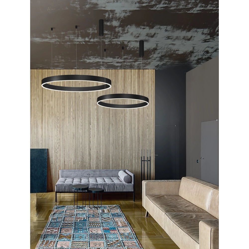 Suspension Motif noir Ø 60cm 3000K Lyora 5212017421944