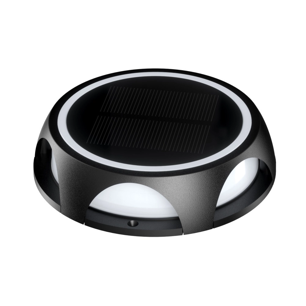 Lampe solaire au sol True Noir - rond