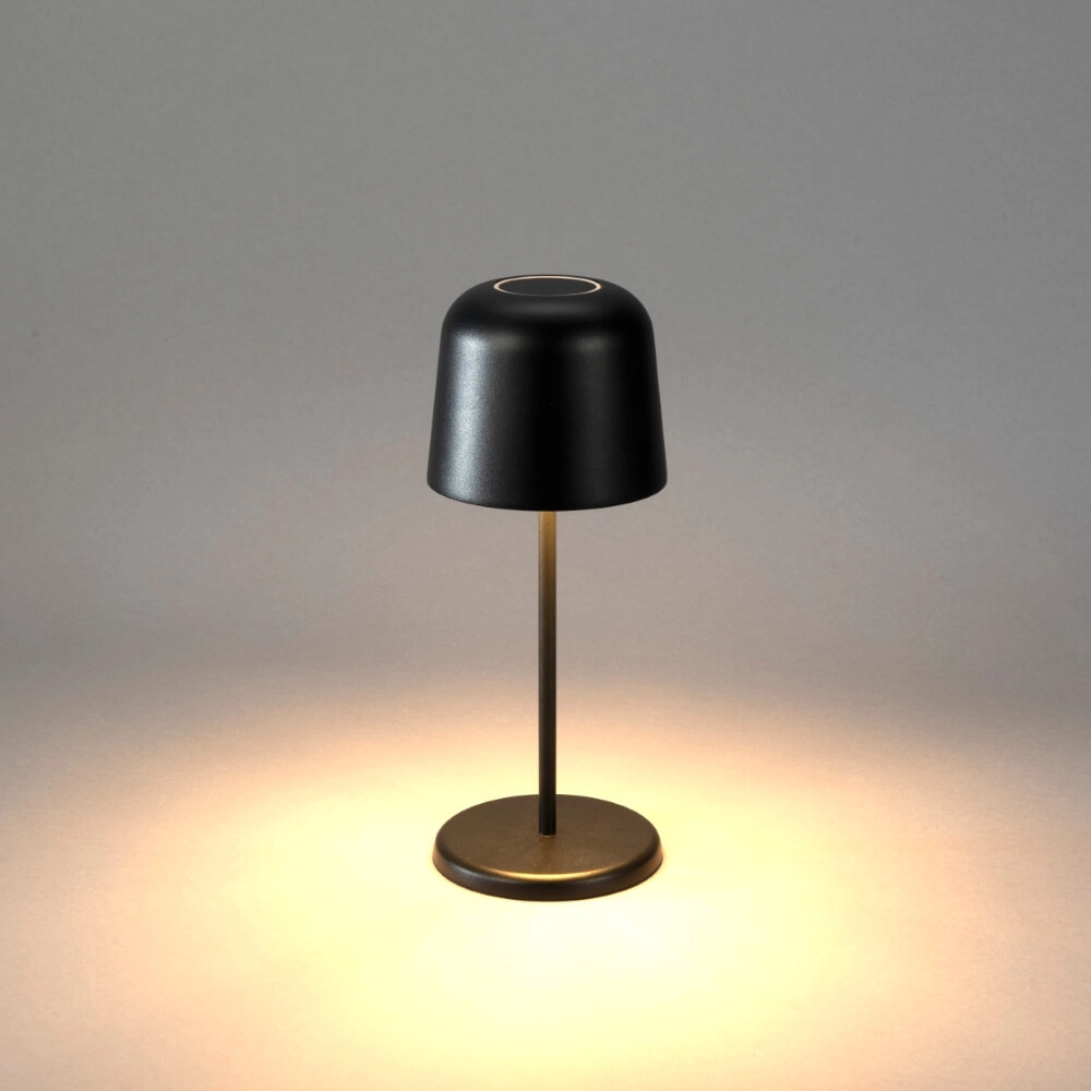 Lampe de table rechargeable Biot noir avec capuchon amovible KonstSmide 7318307845754