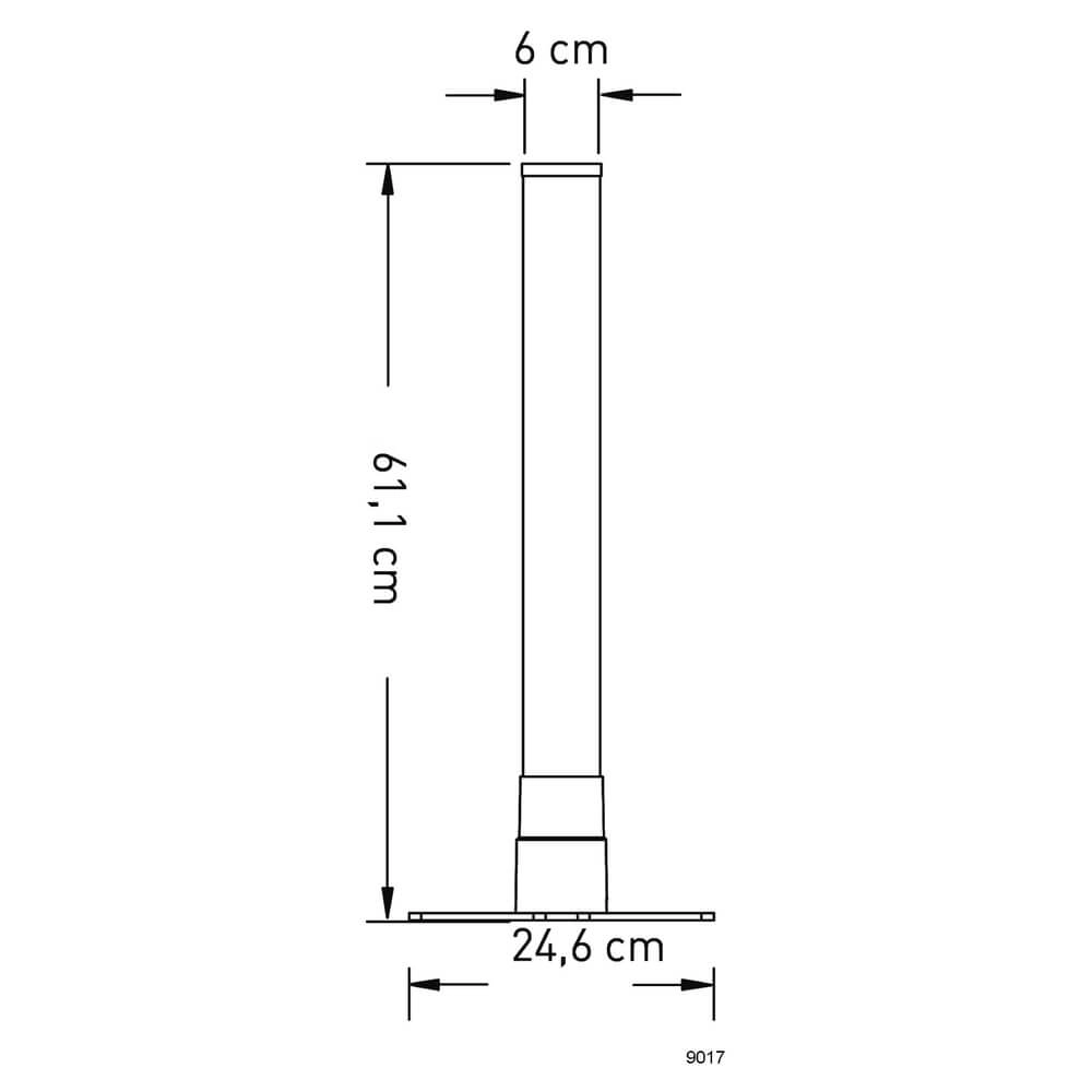 Lampadaire Bubble Mendoza gris argenté avec poisson Globo 9007371442683