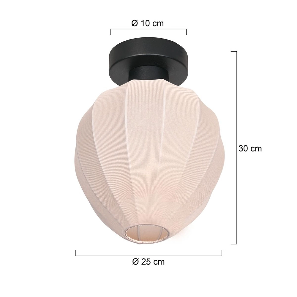 Plafonnier Bloeba abat-jour crème Ø 25cm Steinhauer 8712746181050