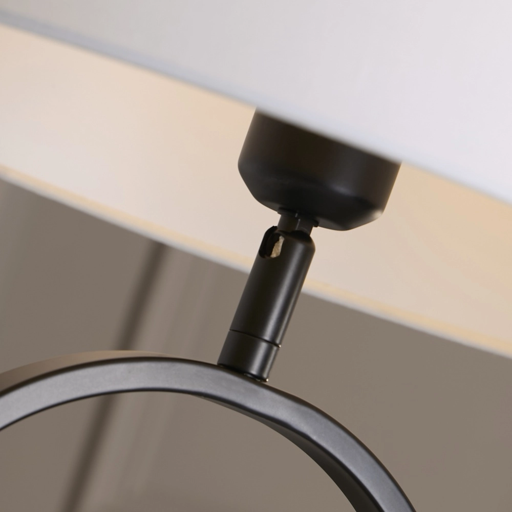 Lampe de table Modish noir avec capuche blanche Searchlight 5053423306261
