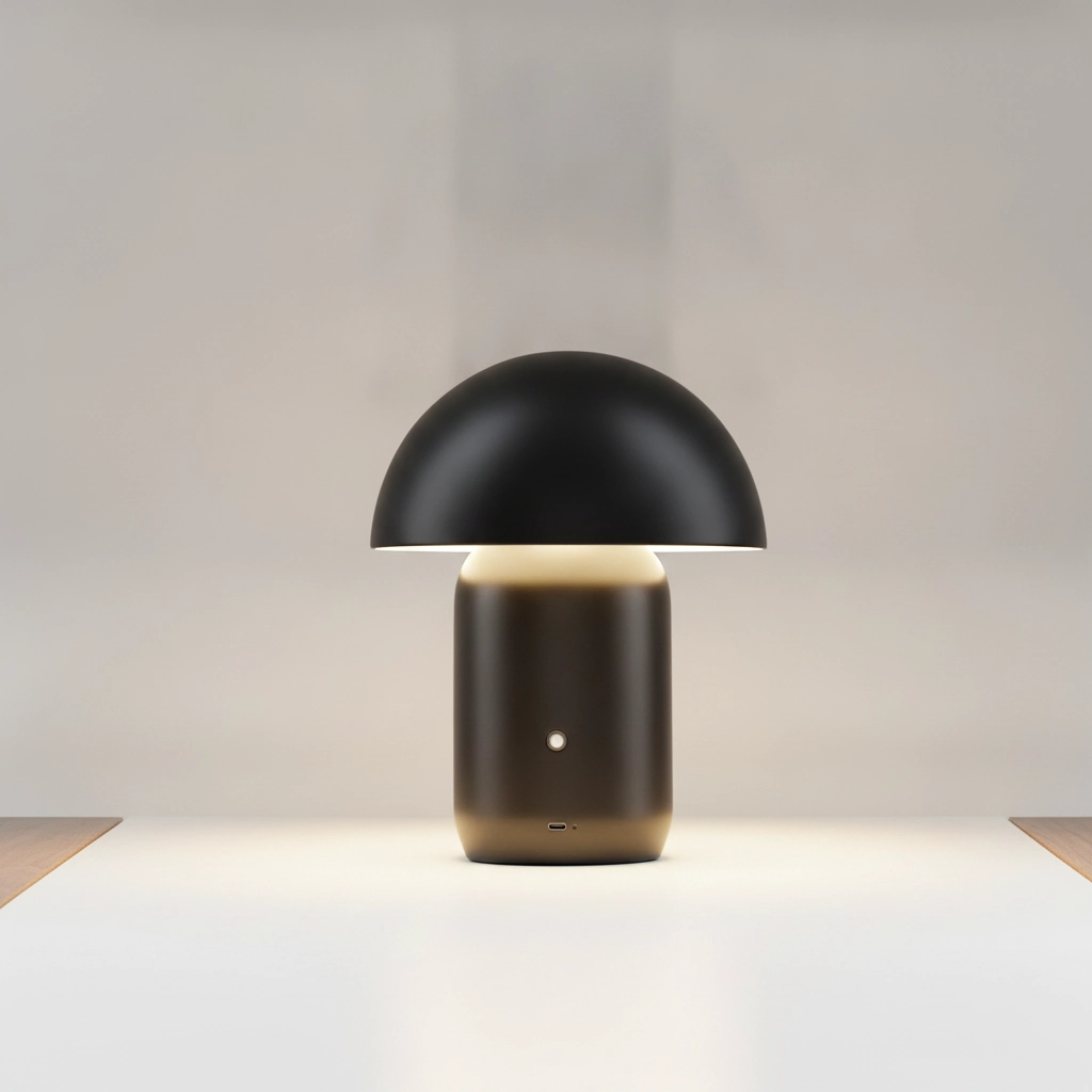 Lampe de table design Pois Noir rechargeable