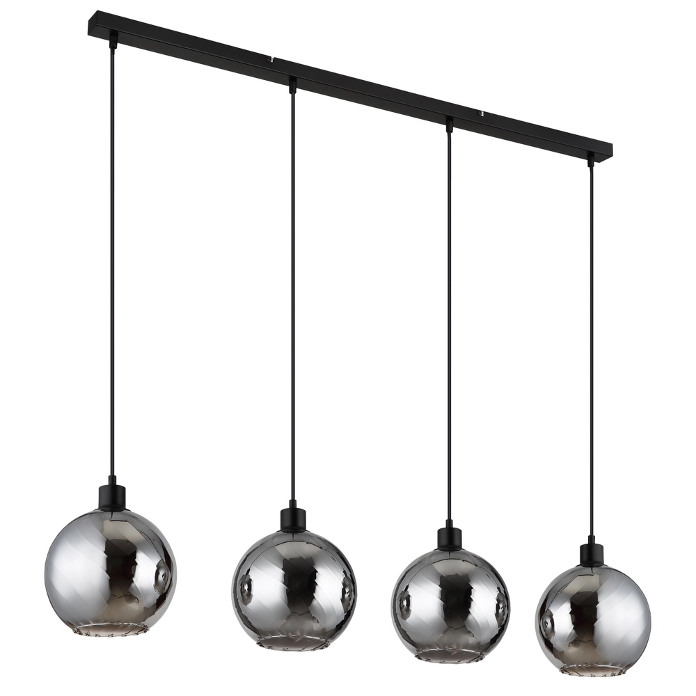 Lampe pendante de conception Ulf Noir à 4 lumières Globo 9007371522712