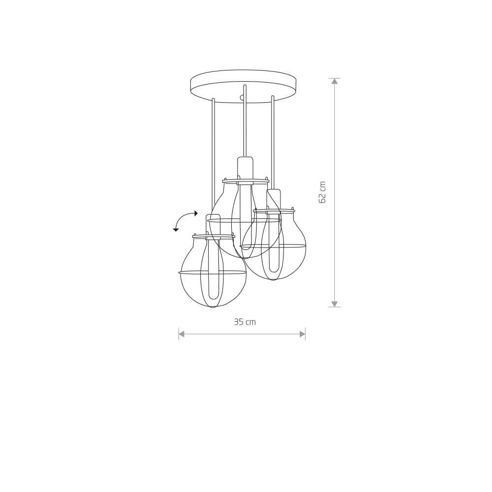 Plafonnier 3 lumières Manufacture Lyora 5903139974097