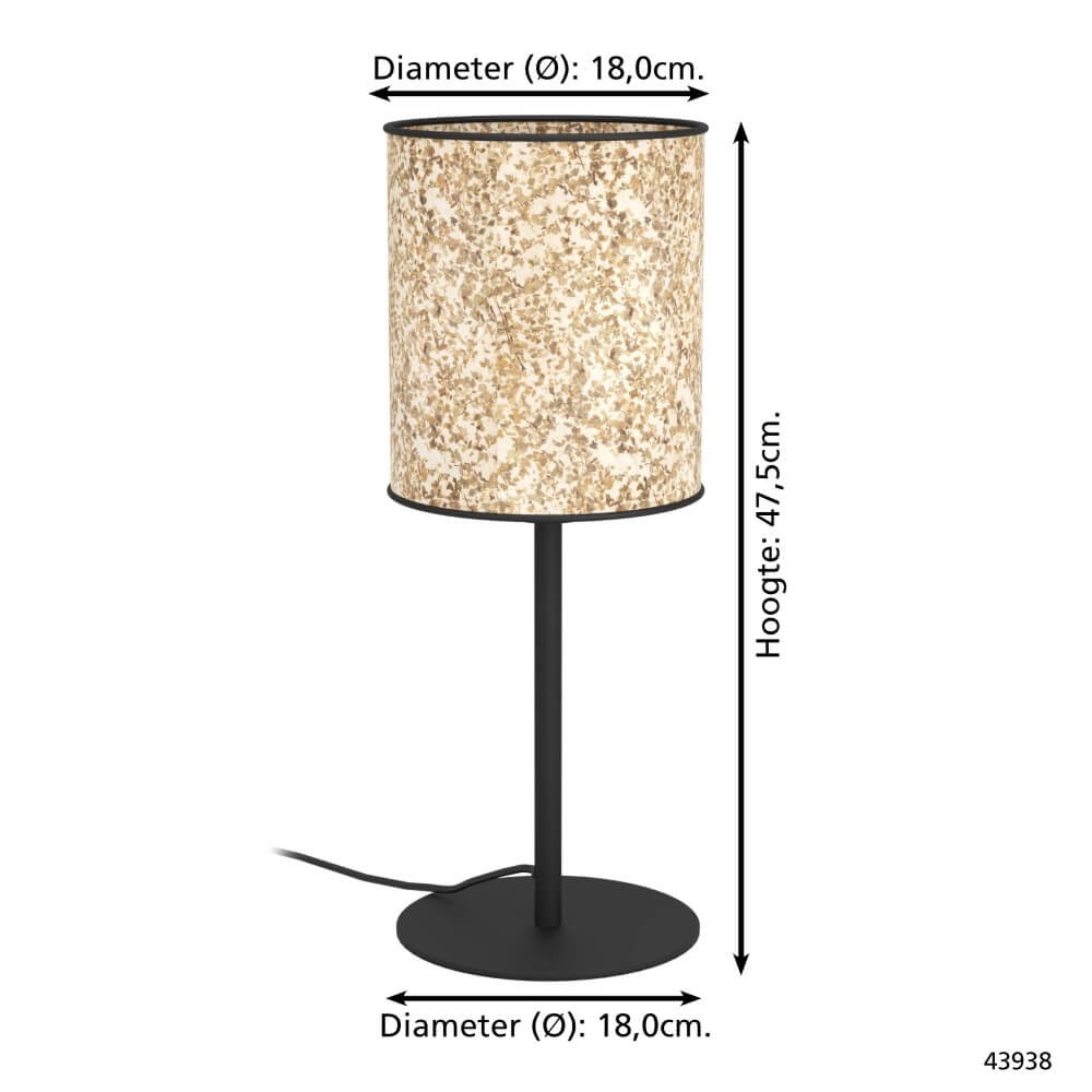 Lampe de table naturelle Butterburn 47,5 cm Eglo 9002759439385