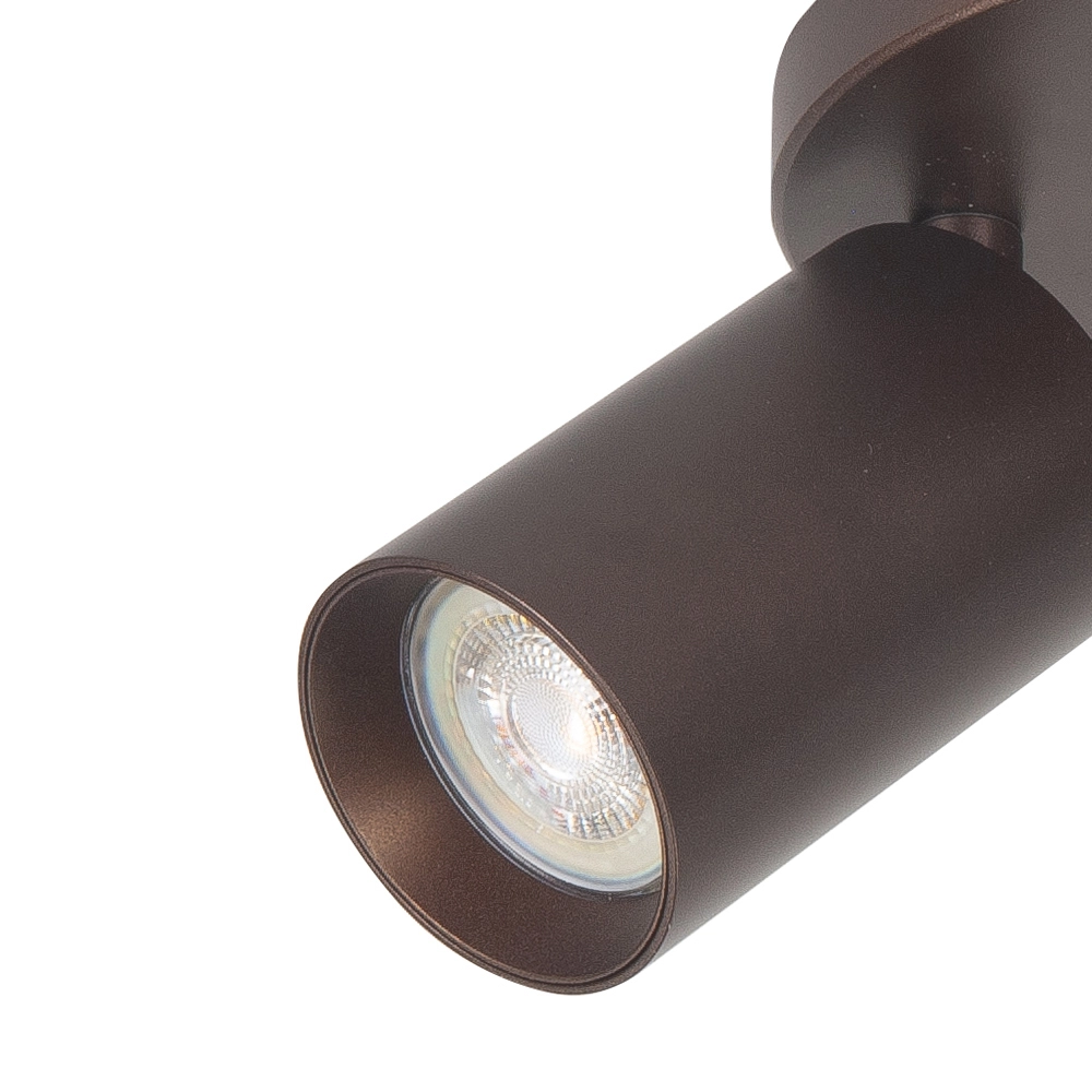 Spot monté en surface Mila 2 chocolats ronds légers Highlight 8718379050404