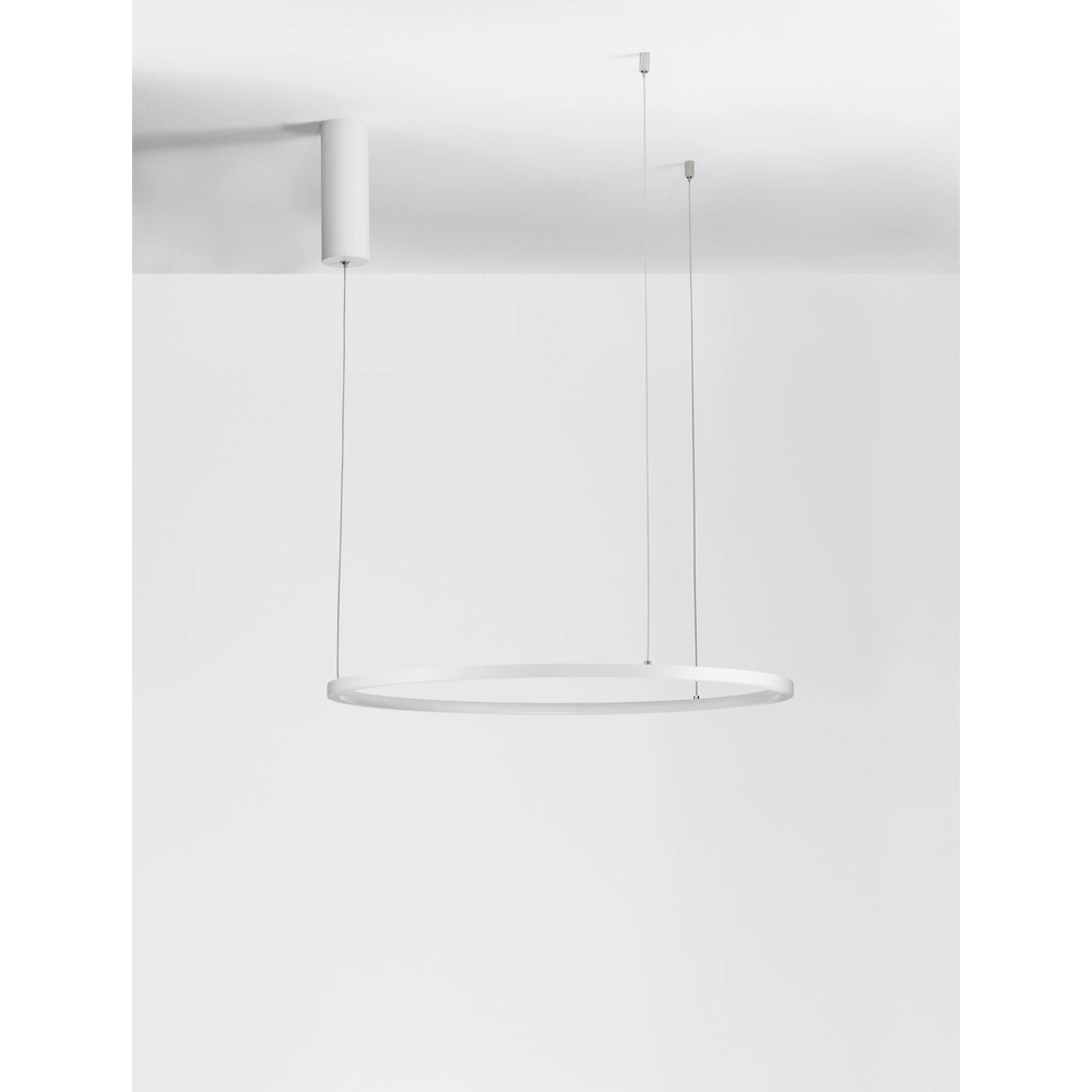 Suspension ronde Tarquin blanc Ø 60cm Lyora 5212017438256