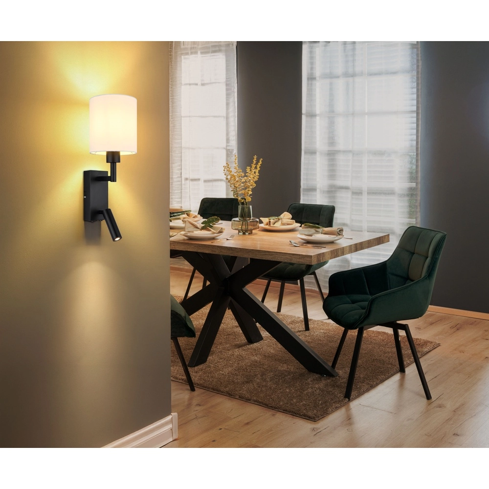 Lampe de chevet Zamora Noir avec capuche blanche Globo 9007371569892