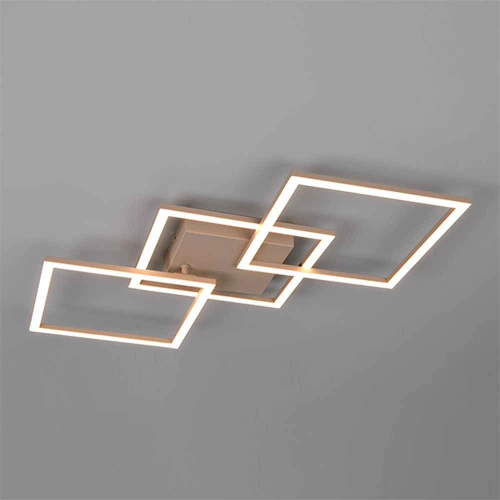 Lampe de plafond moderne Trail 74,5 cm brun sable Trio 4017807714180