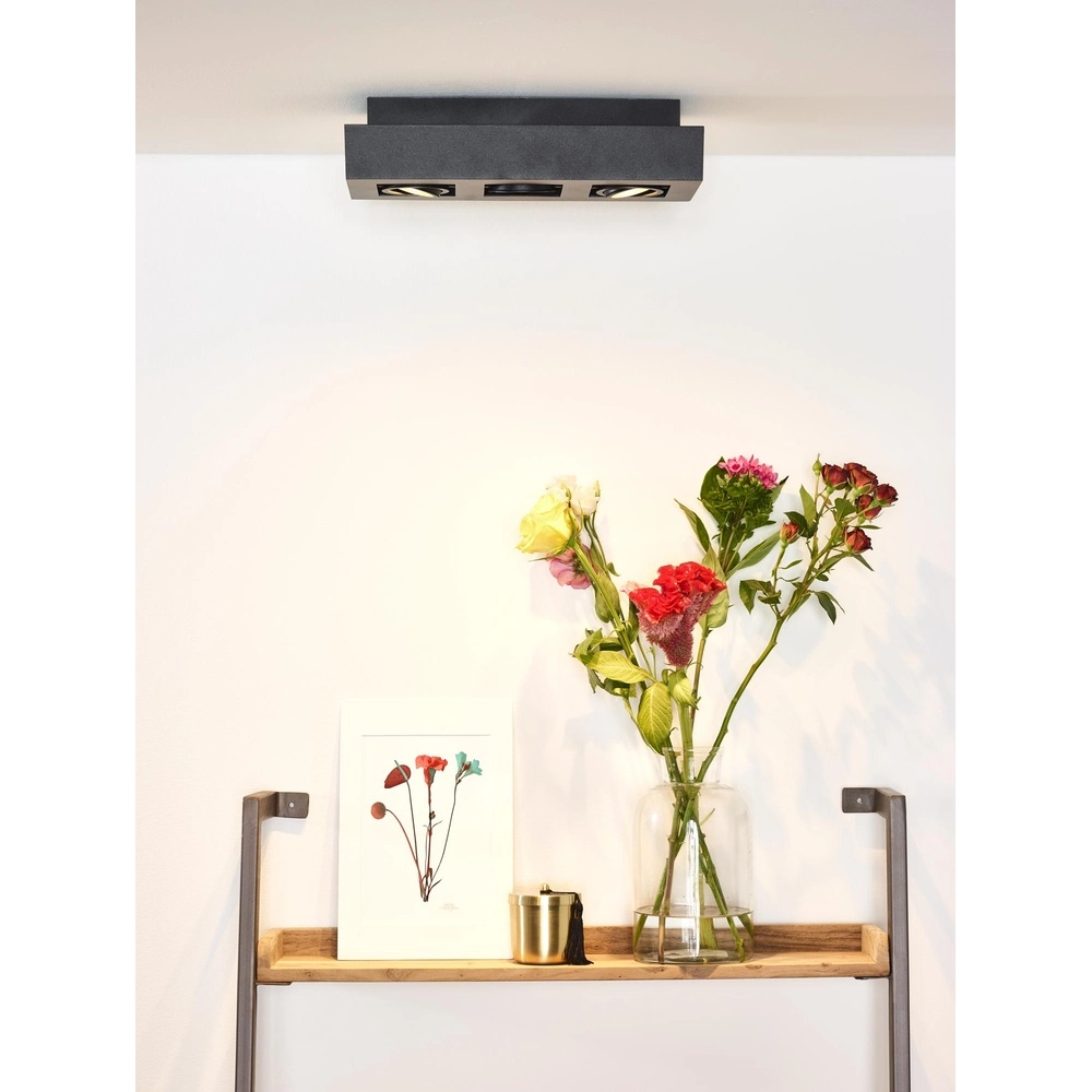 Projecteur de plafond Xirax 3 x 5W noir Lucide 5411212092328