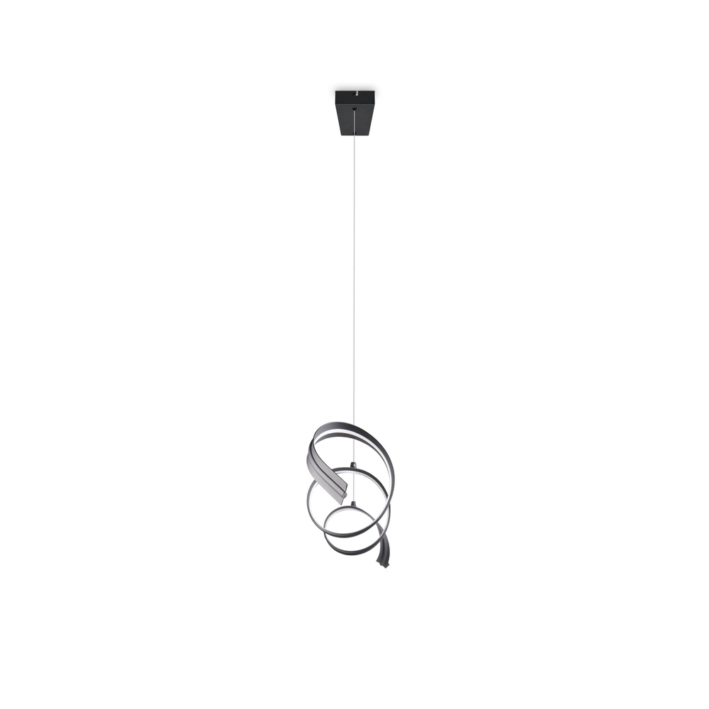 Lampe pendante moderne Tivor Noir Trio 4017807706291