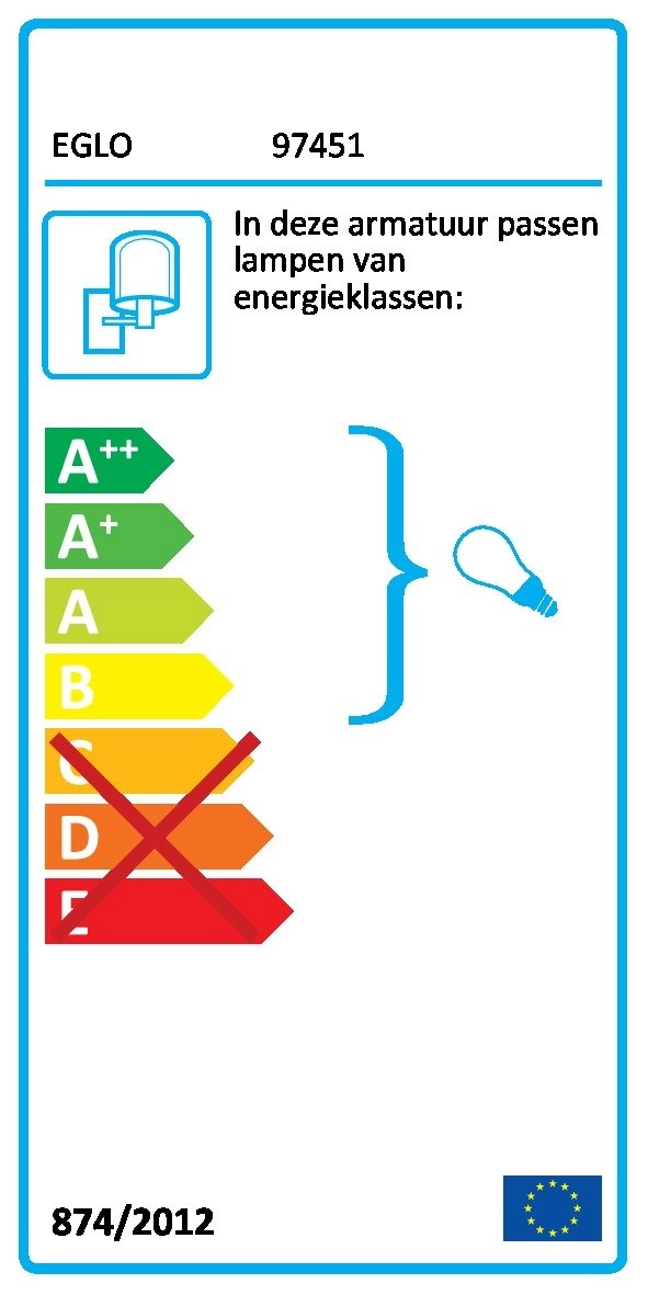 Lampe d'extérieur Caldiero avec capteur de mouvement Eglo 9002759974510