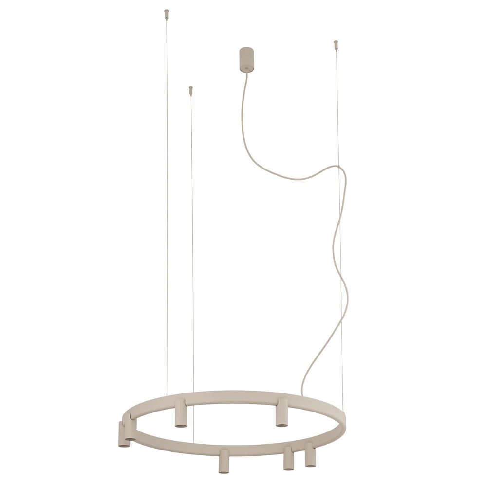 Lampe pendante de conception Fourty brun sable Ø 80cm Lyora 5903139122849
