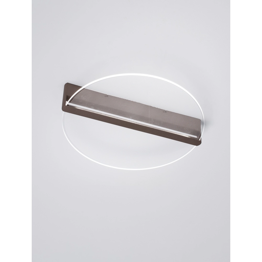 Plafonnier élégant Noah Ø 56cm marron café Plafonnier élégant Noah Ø 56cm marron café