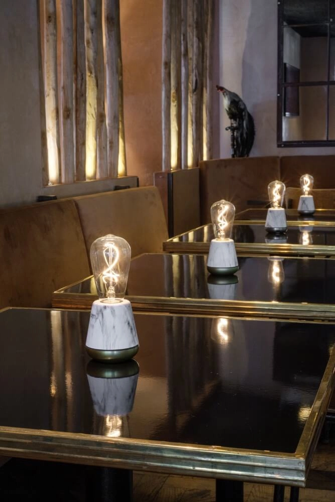 Lampe de table rechargeable One White Marble Humble 7446023294270