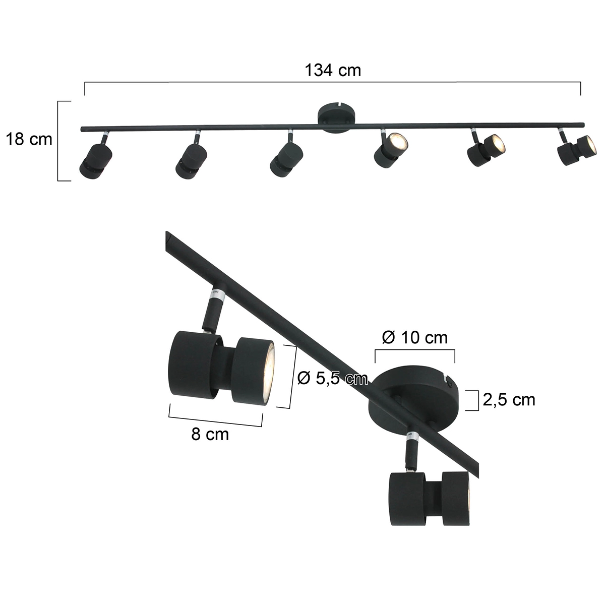 Spot de plafond 6 lumières Natasja LED Steinhauer 8712746135015