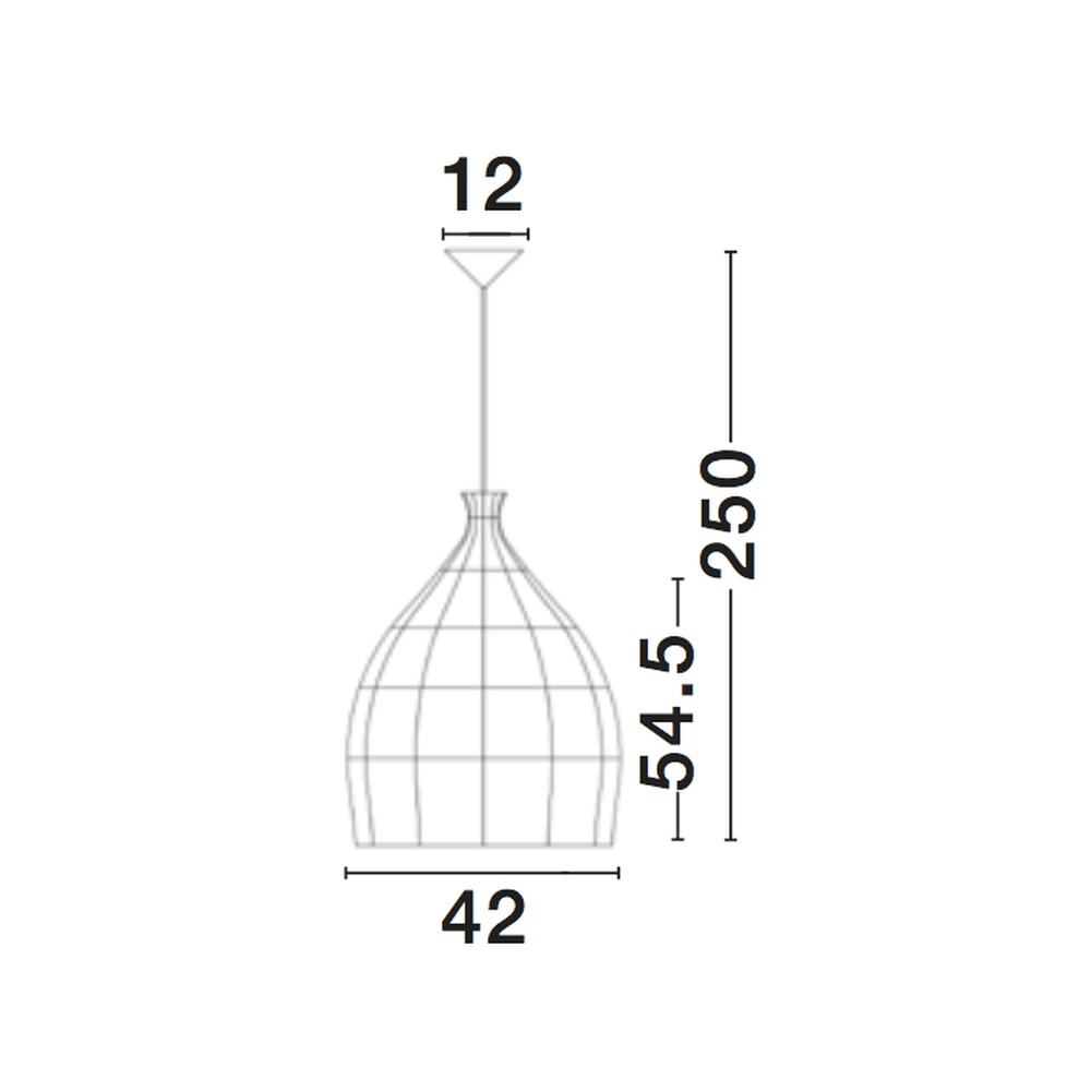 Suspension grise Destin rotin Ø 42cm Lyora 5212017416681
