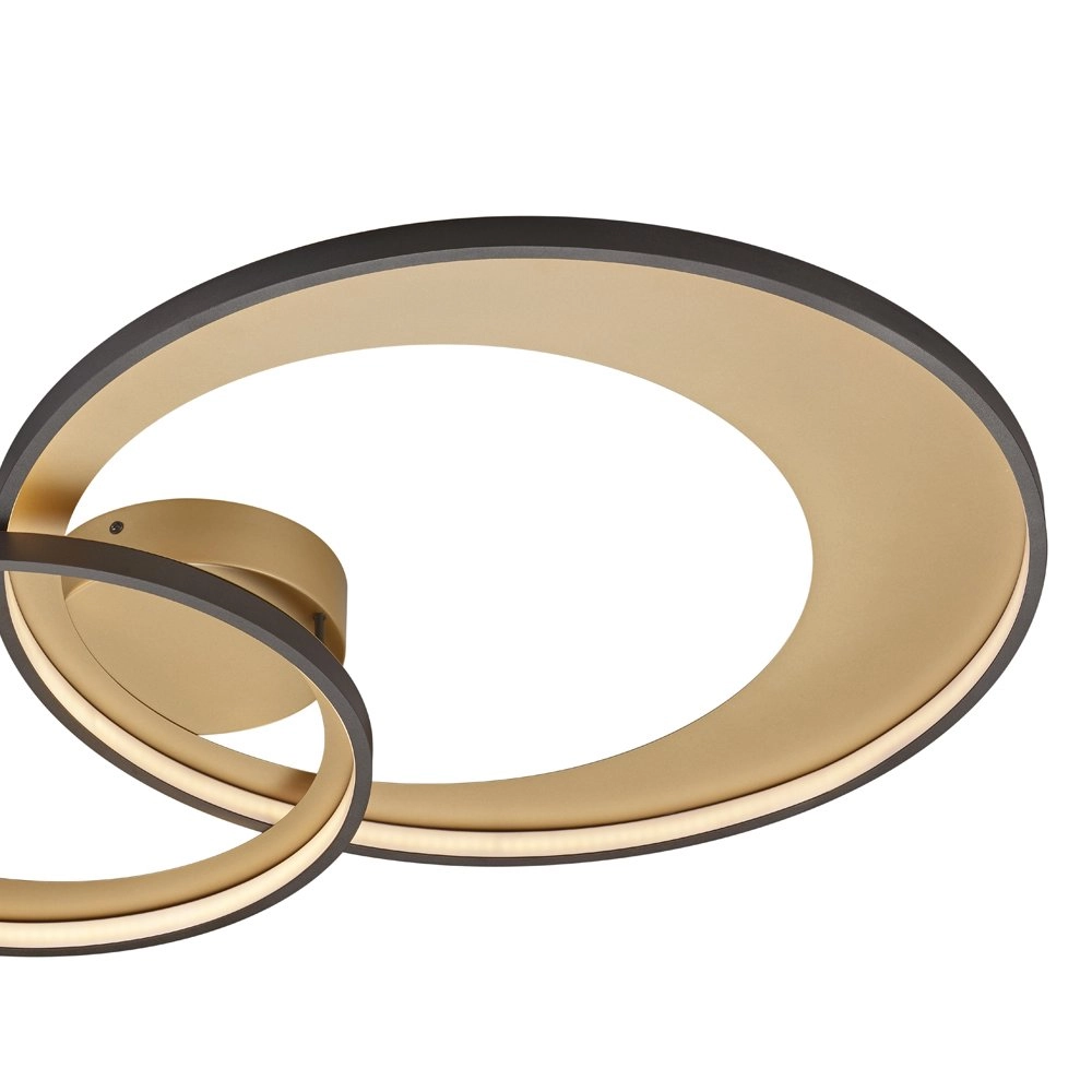 Lampe de plafond Granada Noir Trio 4017807433388