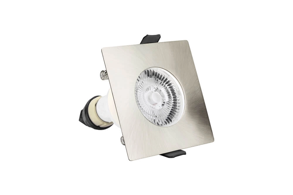 Spot encastré en acier inoxydable EvoFire GU10 - carré
