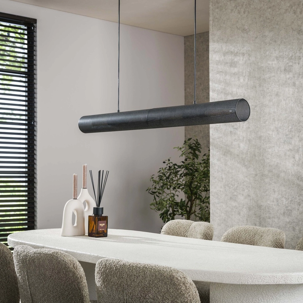 Lampe suspendue tubulaire Tube 4-lumière - Noir arctique Lyora 8716803511552
