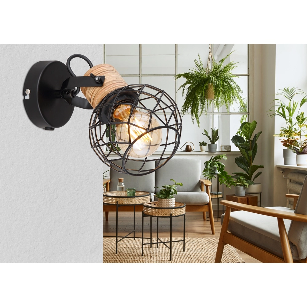Lampe murale Lacky Noir Globo 9007371429356