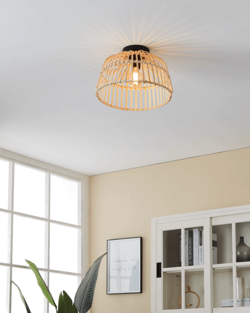 Plafonnier en rotin Glyneath Ø 37,5 cm Eglo 9002759438722