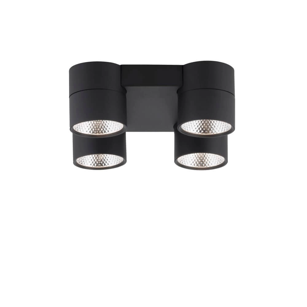 Plafonnier Pure Nola 4 lumières noir Paul Neuhaus 4012248372012