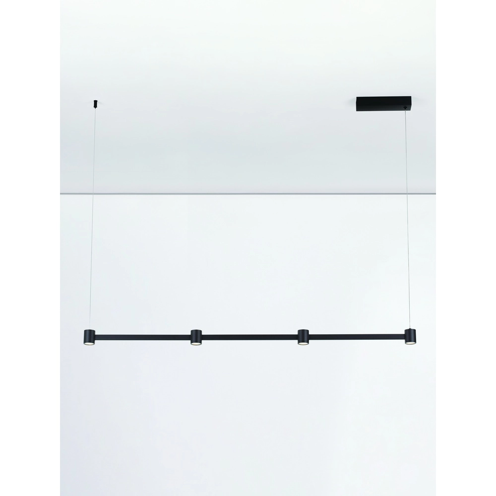 Suspension design Puize 4 lumières noir Lyora 5212017448583