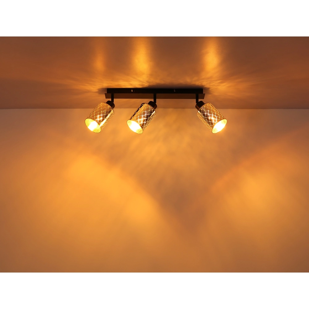 Lampe de plafond à design Alonso Noir à 3 lumières Globo 9007371569250