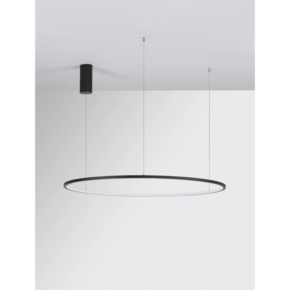 Suspension ronde Tarquin noir Ø 100cm Lyora 5212017438348