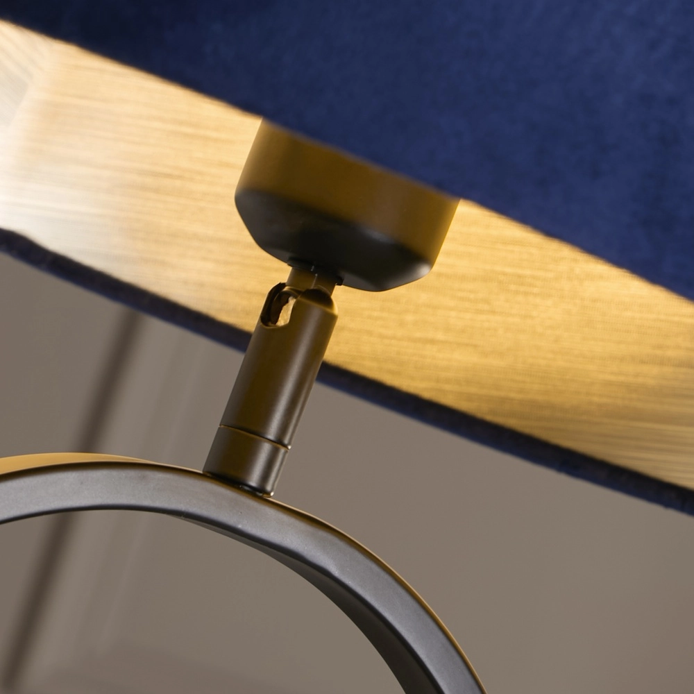 Lampe de table Modish noir avec capuche bleue Searchlight 5053423306155