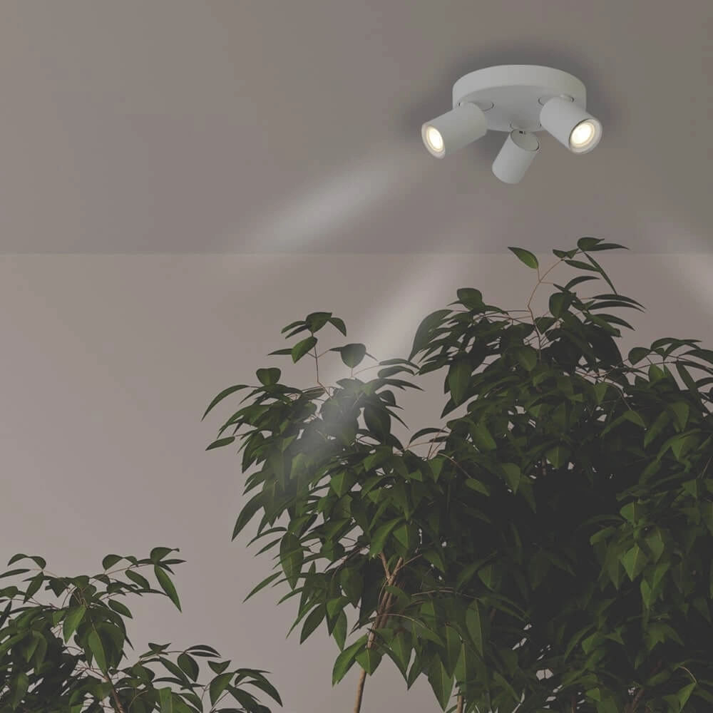 Plafonnier Moon 3 rond blanc Lyora