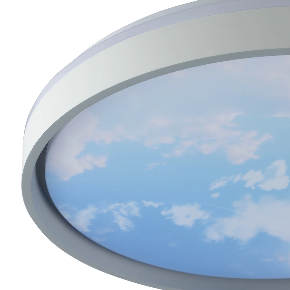 Éclairage de plafond Sky-Dream blanc avec gris Ø 48,5cm Brilliant 4004353473999
